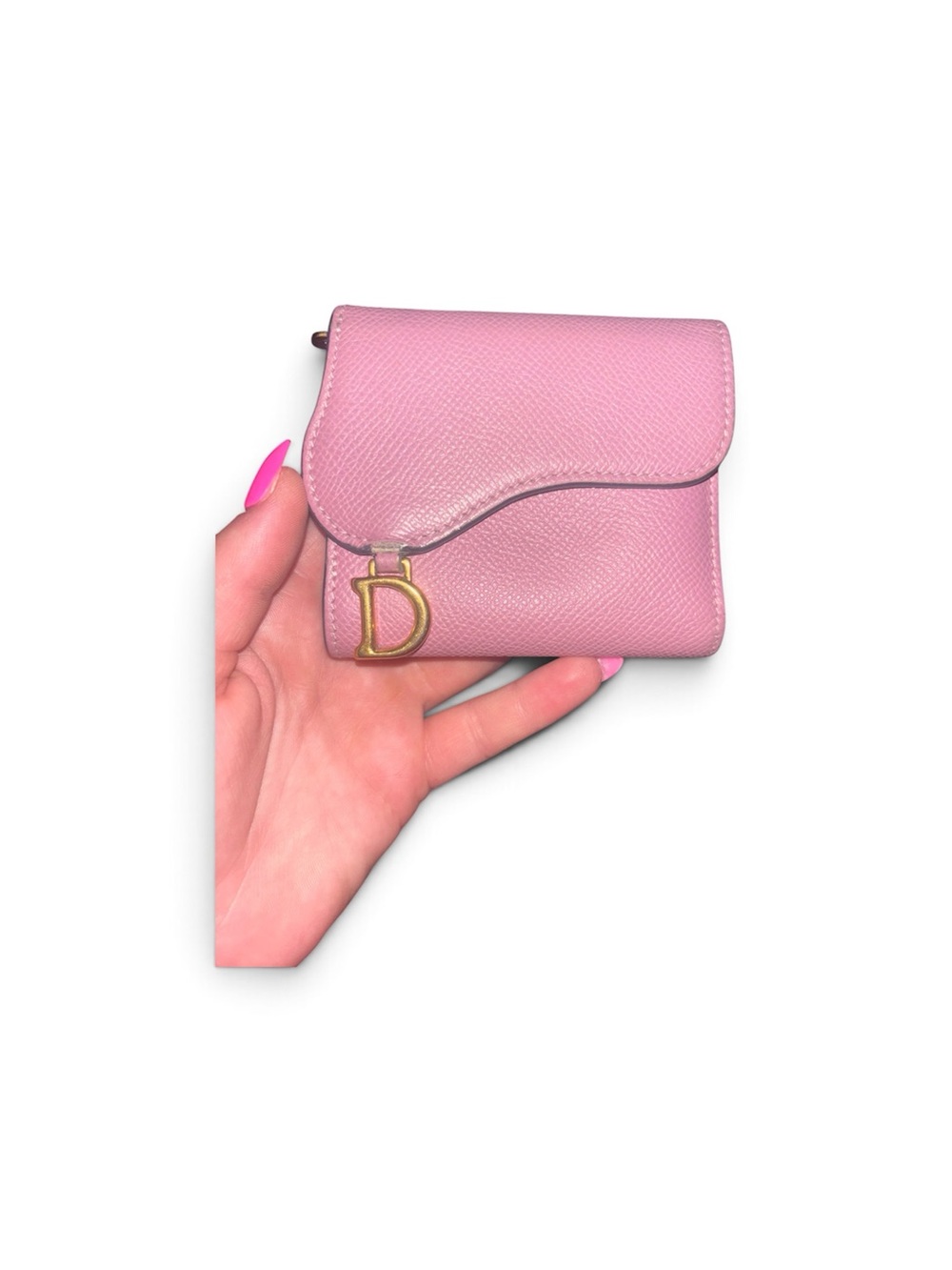 DIOR Saddle Lotus wallet (Lavender Goat Skin)